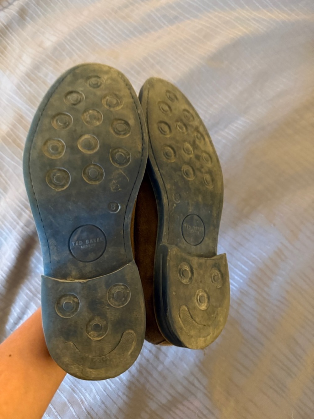 Ted Baker London Brown Suede derby Oxfords with Blue Accents - Picture 8 of 13